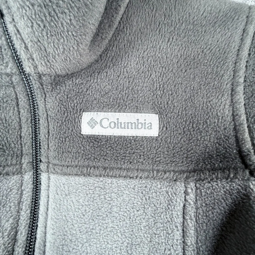 Columbia Steens Mountain II Fleece Jacket Boy's XS Gray Black Lightweight Zip Up